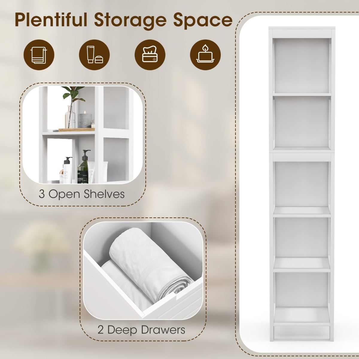 Durable high-quality MDF construction provides reliable strength and long-lasting household use