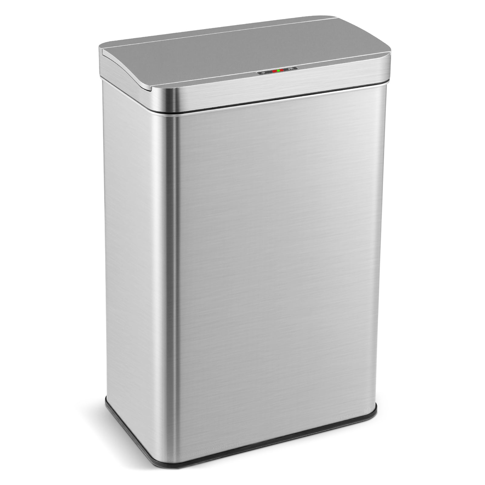 53L/60L  Automatic Trash Can with Lid Motion Sensor Garbage Can-Silver-60 L