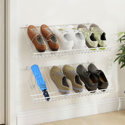 61 cm Metal Closet Shelves Wall Mounted Set of 2 for Laundry Room Bedroom