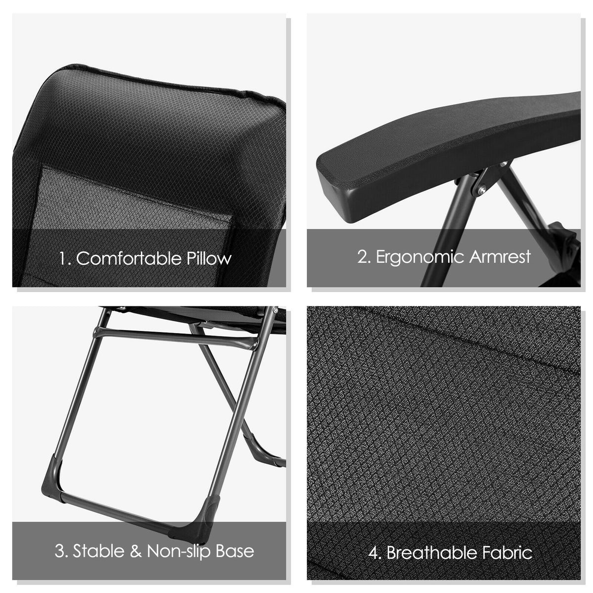 Fully assembled two-chair set requires no installation, allowing immediate use at home or outdoors