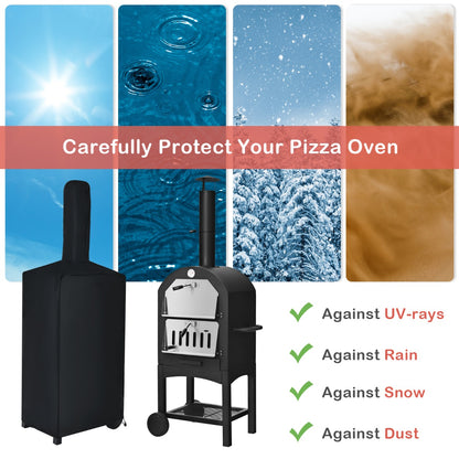 3-in-1 Pizza Oven Wood Fired Portable Outdoor BBQ Grill Smoker Pizza Maker
