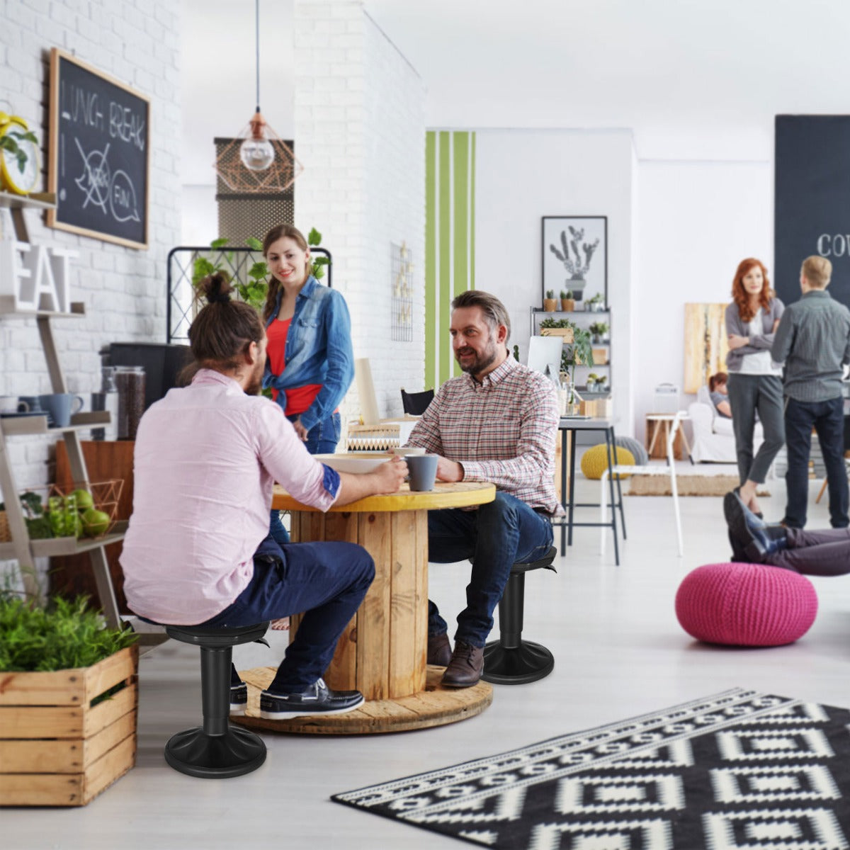 Ergonomic Wobble Stool with Adjustable Height