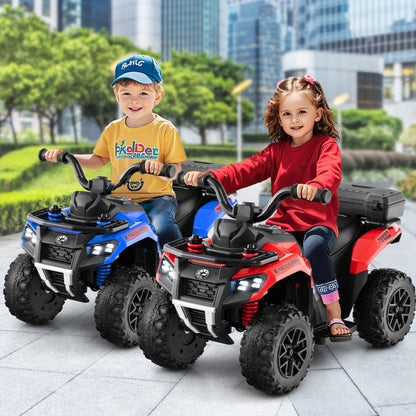 6V Kids Ride On ATV with Music and Spray Function-Red
