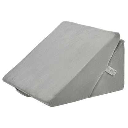 Grey 7-in-1 adjustable bed wedge pillow for back and leg support