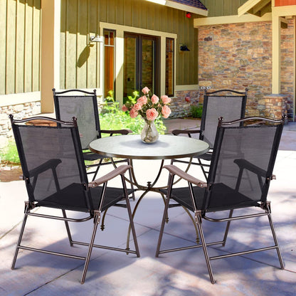 Four flared legs create a stable base while the concise design blends with a variety of room decor
