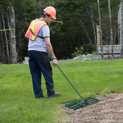 Costway 75cm x 25cm Heavy Duty Lawn Leveling Rake-Green
