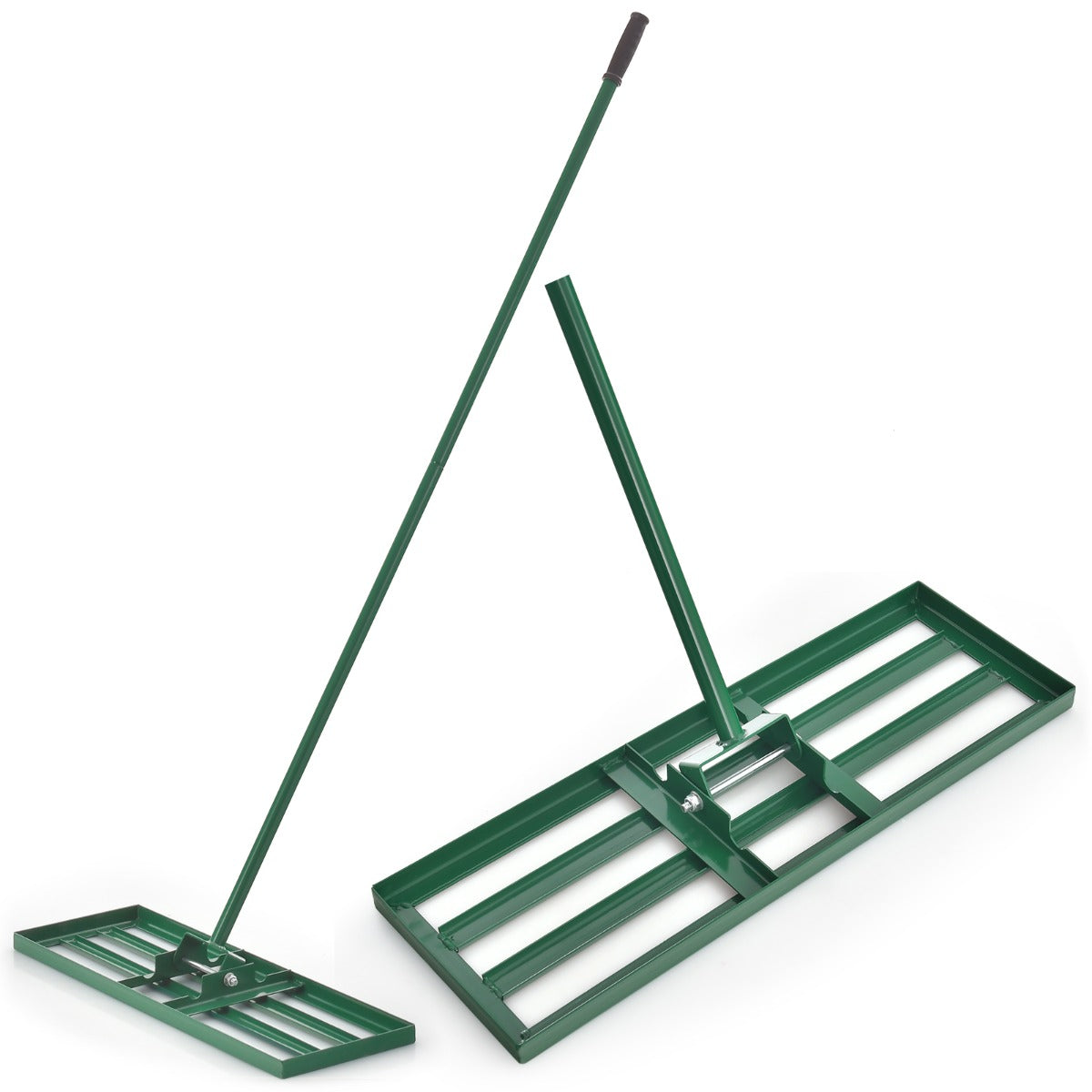 Long 170 cm handle allows back-friendly lawn leveling without constant bending or kneeling