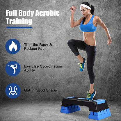 Durable PP and ABS aerobic stepper supports up to 150kg for confident daily exercise