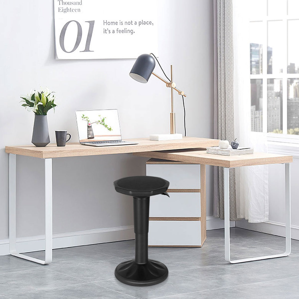 Ergonomic Wobble Stool with Adjustable Height