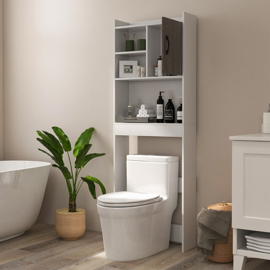 4-Tier Toilet Storage Rack Cabinet for Bathroom, Laundry, Balcony