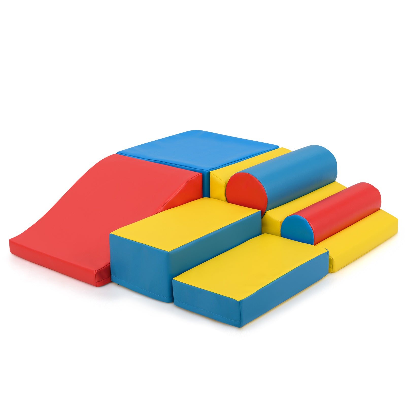 7 Pieces Foam Building Blocks Set for Kids Creative Learning Toy Set-Colourful