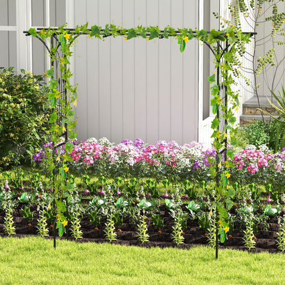 2M Garden Arbor Metal Archway for Climbing Plants