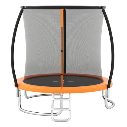 8FT Outdoor Trampoline Heavy-Duty Recreational Trampoline-Orange