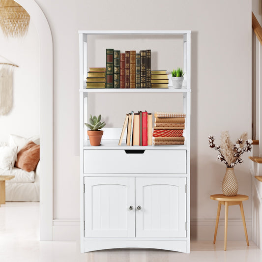 Costway Storage Cabinet Display Shelf with Durable Material for Bathroom