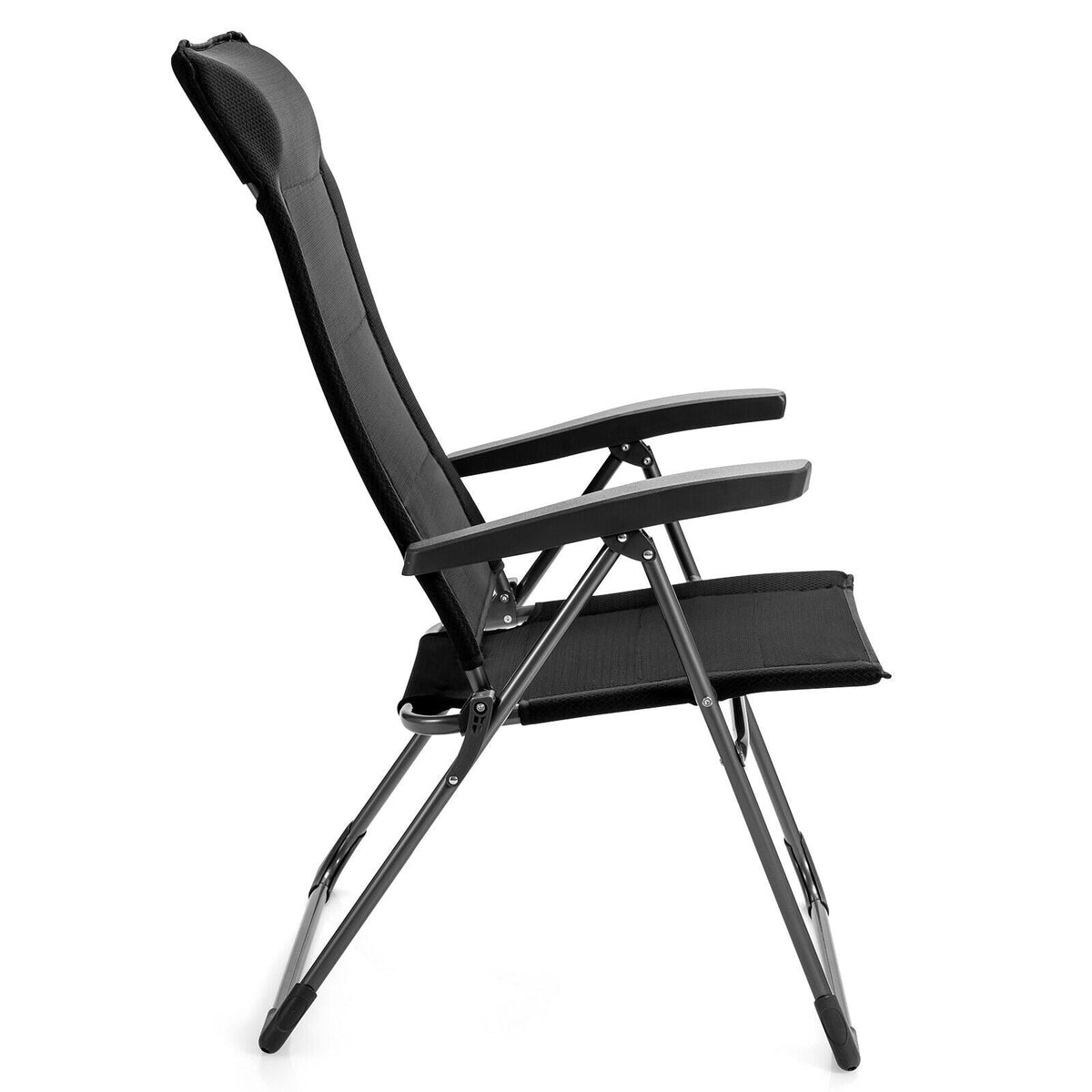 Fully assembled two-chair set requires no installation, allowing immediate use at home or outdoors