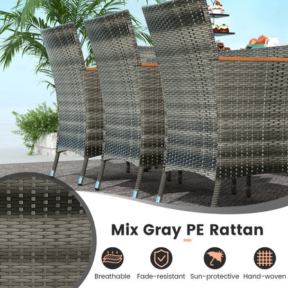 Elegant 9-piece outdoor dining set for patios, porches, gardens, and front yards
