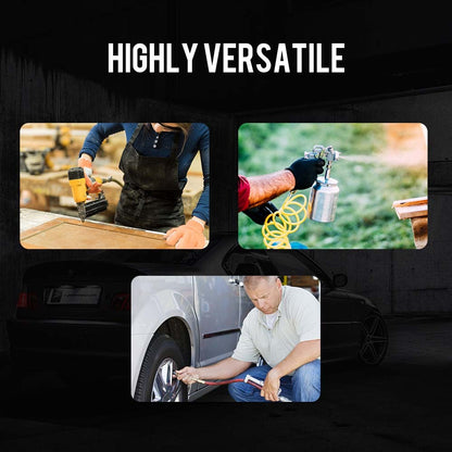 Portable Electric Air Compressor, 50L 3HP, with 5pc Air Tool Kit, 12m Hose