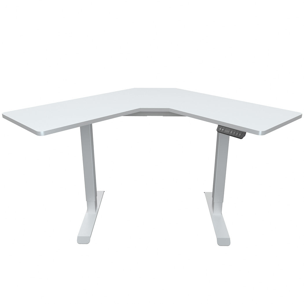 Adjustable Electric Corner Desk with Dual Motors, 0.98m x 0.98m Surface, 80kg Load