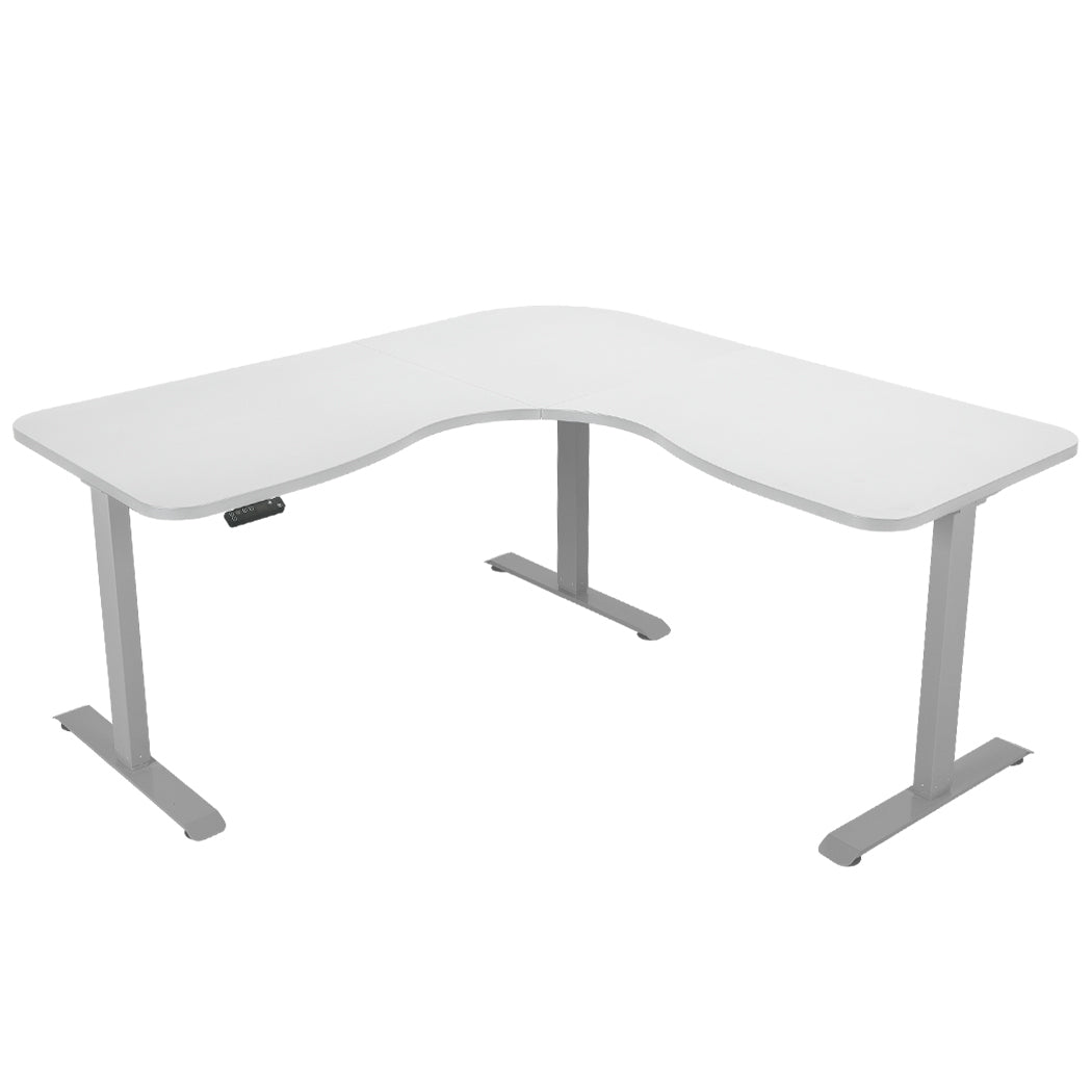 Adjustable Electric Sit/Stand Corner Desk with 3 Motors, 120kg Load, 173x173cm