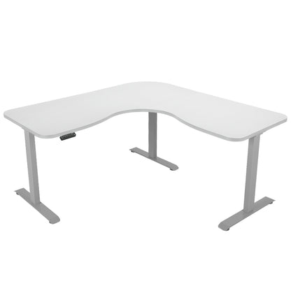 Adjustable Electric Sit/Stand Corner Desk with 3 Motors, 120kg Load, 173x173cm