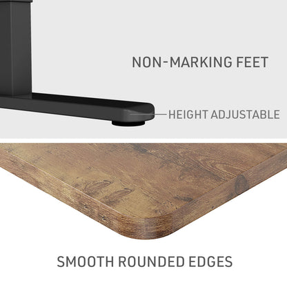 Electric Height Adjustable Sit-Stand Desk, 1.2m x 0.6m, Lifts 70kg, Walnut/Black