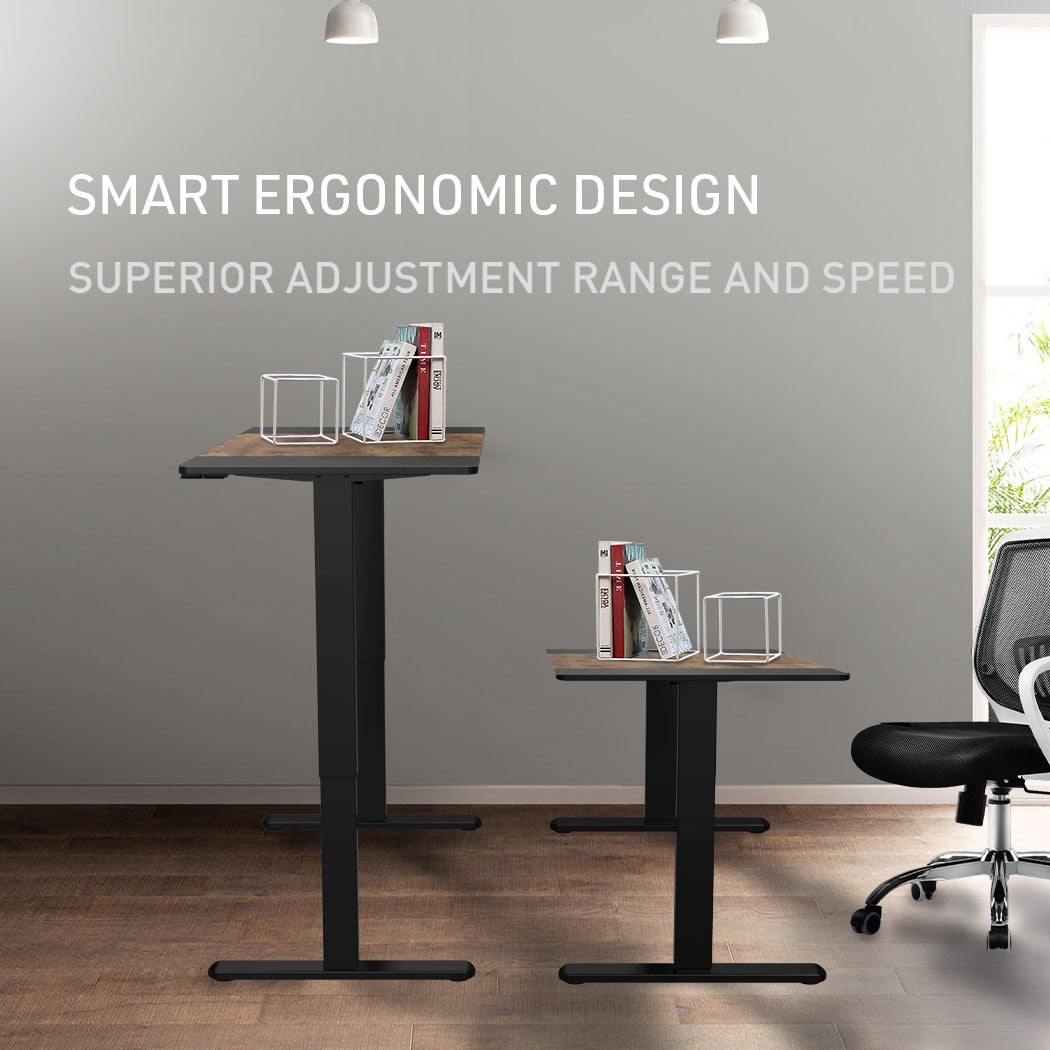 Electric Sit-Stand Desk, 1.4x0.6m, Height Adjustable 0.72-1.18m, 70kg Capacity