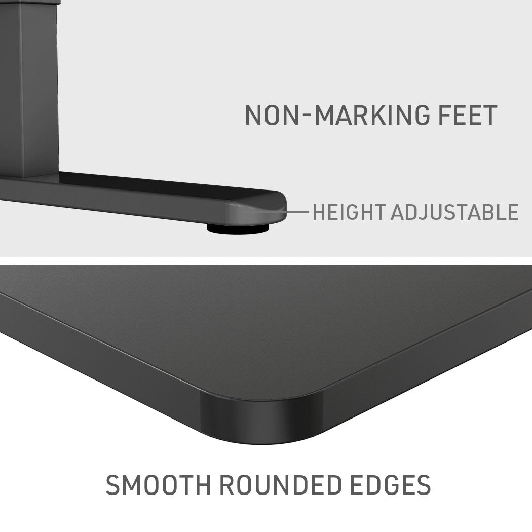 Electric Sit-Stand Desk, 1.4x0.6m, Height Adjustable 0.72-1.18m, 70kg Capacity