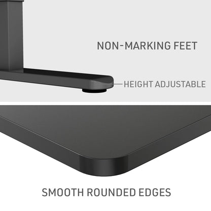 Electric Sit-Stand Desk, 1.4x0.6m, Height Adjustable 0.72-1.18m, 70kg Capacity