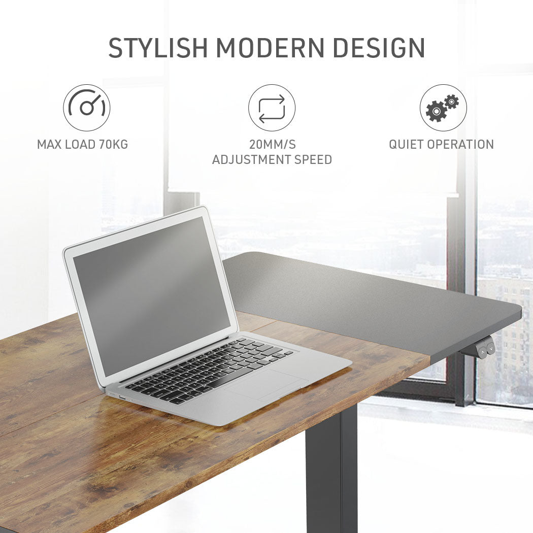 Electric Sit-Stand Desk, 1.4x0.6m, Height Adjustable 0.72-1.18m, 70kg Capacity