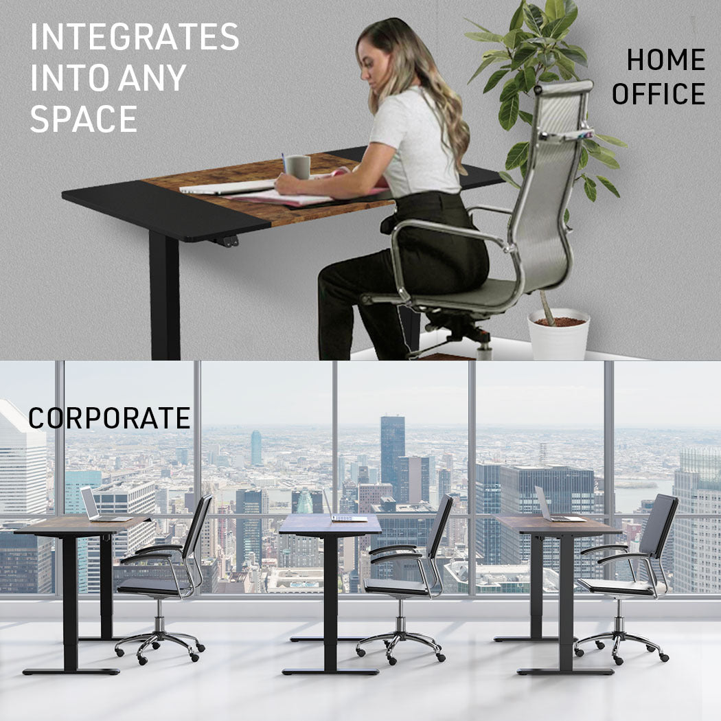 Electric Sit-Stand Desk, 1.4x0.6m, Height Adjustable 0.72-1.18m, 70kg Capacity