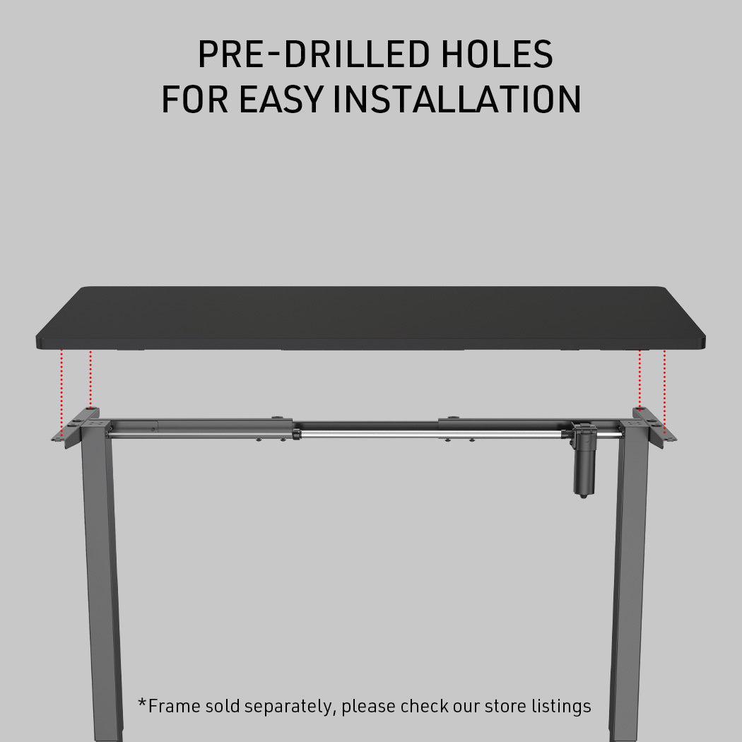 120 x 0.6m Black Desktop for Height Adjustable Electric Standing Desk