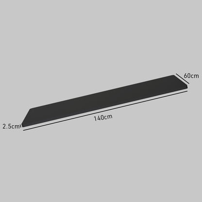 140x0.6m Black Desktop for Adjustable Electric Standing Desk, Anti-Scratch Finish