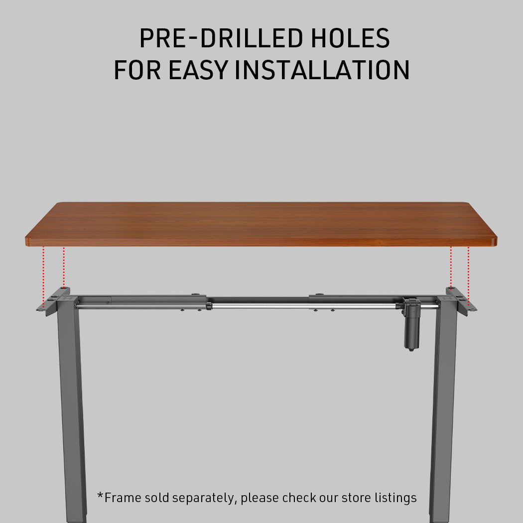 140 x 0.6m Walnut Style Desktop for Electric Standing Desk - Anti-Scratch Finish