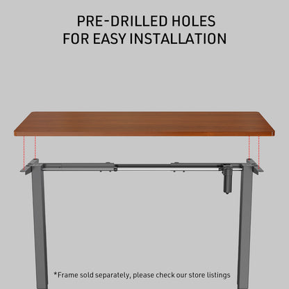 140 x 0.6m Walnut Style Desktop for Electric Standing Desk - Anti-Scratch Finish