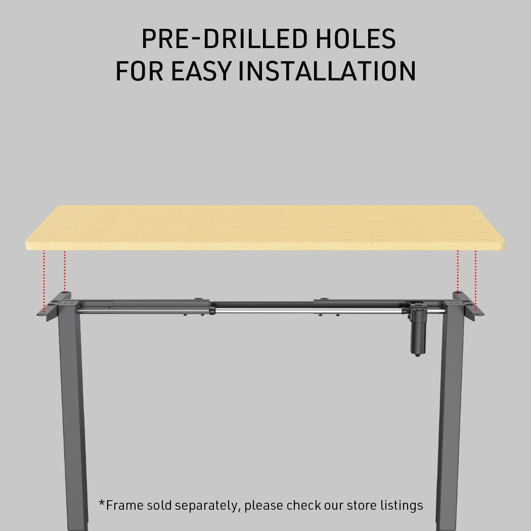 120 x 0.6m Desktop for Electric Standing Desk, White Oak Style