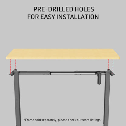 120 x 0.6m Desktop for Electric Standing Desk, White Oak Style