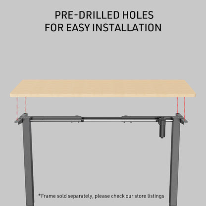 140x0.6m White Oak Style Desktop for Adjustable Electric Standing Desk