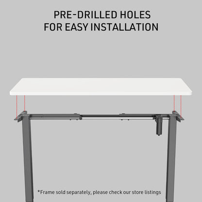 120 x 0.6m White Desktop for Adjustable Electric Standing Desk