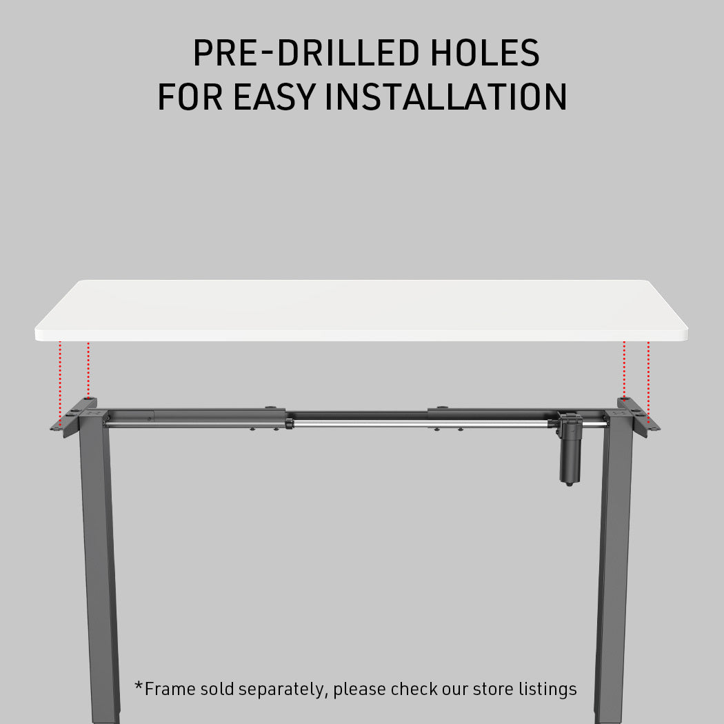 140x0.6m White Desktop for Adjustable Electric Standing Desk
