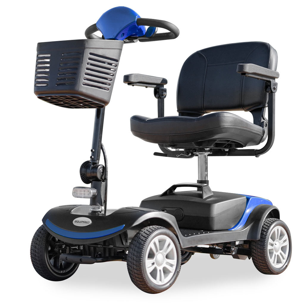 Foldable Electric Mobility Scooter with 8km/h Speed & 25km Range - Blue