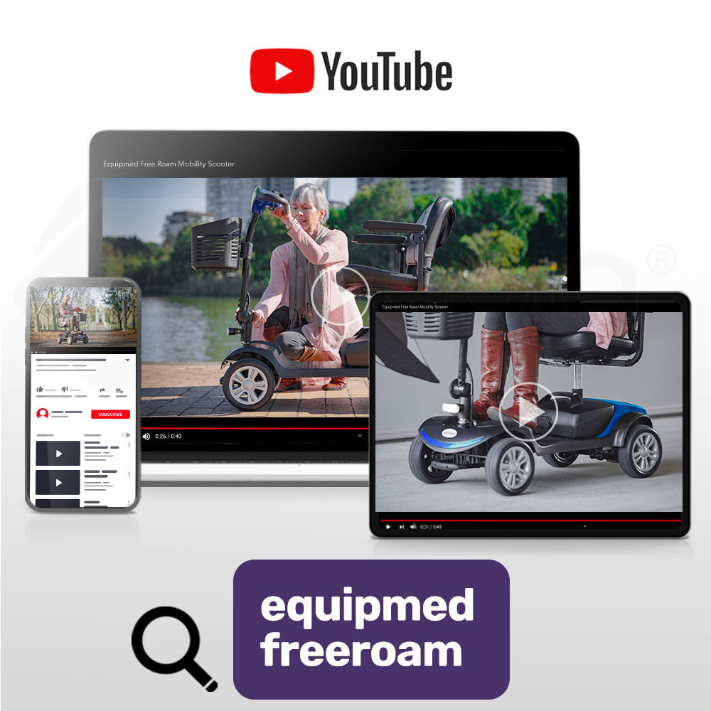 Foldable Electric Mobility Scooter with 8km/h Speed & 25km Range - Blue