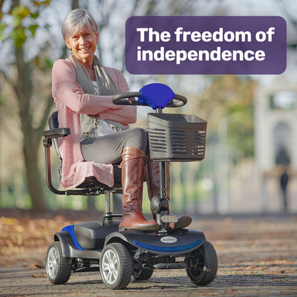 Foldable Electric Mobility Scooter with 8km/h Speed & 25km Range - Blue