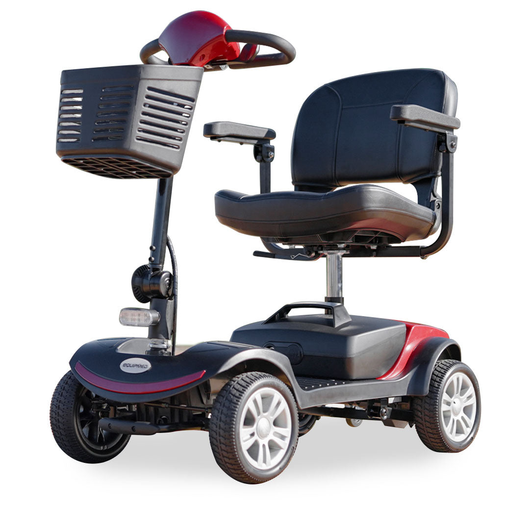 Mid-Sized Foldable Electric Mobility Scooter, 0.2m/s, 15-25km Range, Red
