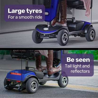 Mid-Sized Electric Mobility Scooter for Seniors - 8km/h, 15-25km Range, Blue