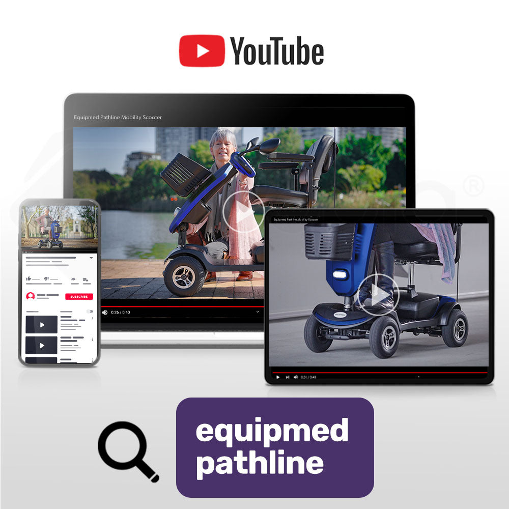 Mid-Sized Electric Mobility Scooter for Seniors - 8km/h, 15-25km Range, Blue