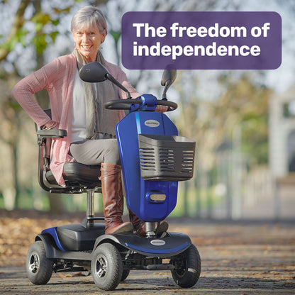 Mid-Sized Electric Mobility Scooter for Seniors - 8km/h, 15-25km Range, Blue