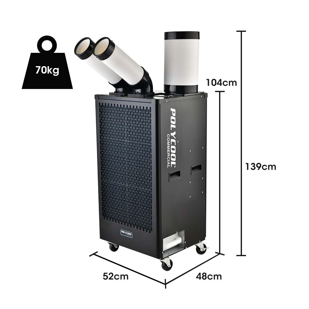 4.5kW Industrial Portable Cooler with Dual Ducts, 0.2m³ Output