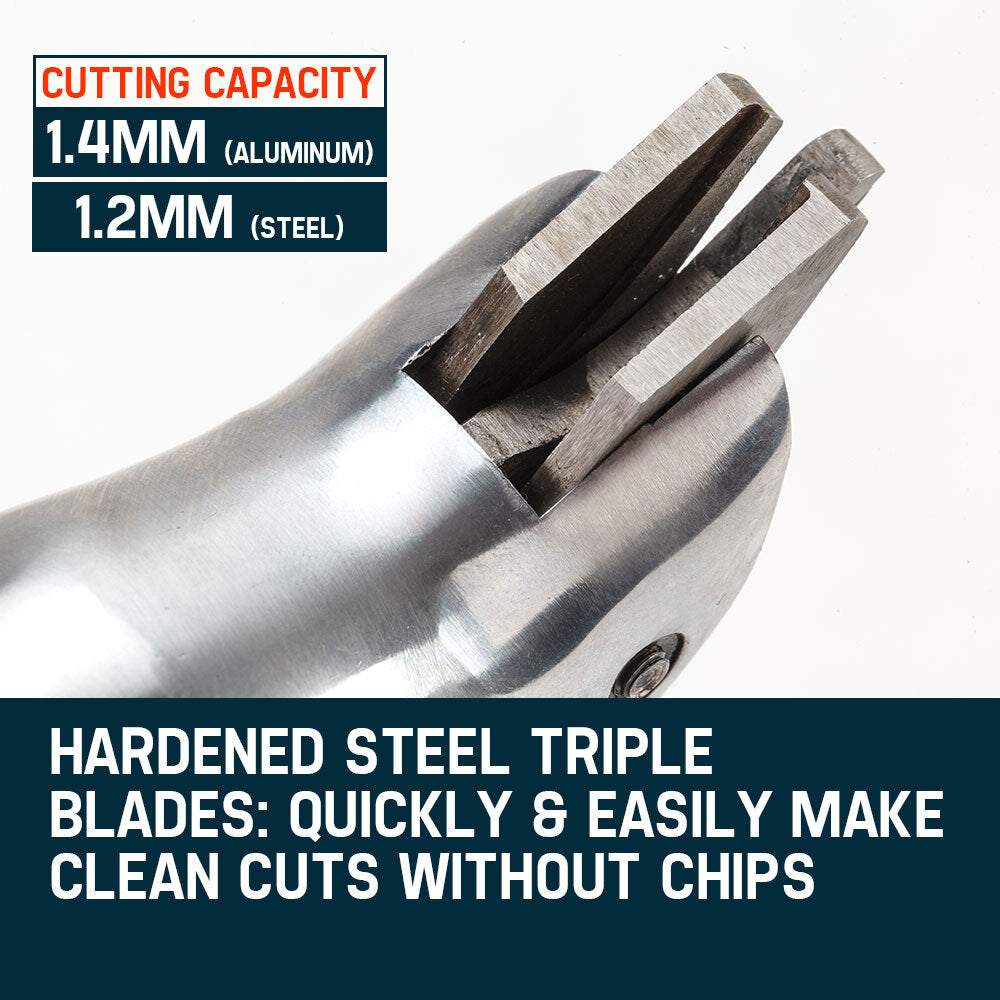 Pneumatic Metal Shears - Air Tin Snips for Steel & Aluminium Sheets, 1.3 kg