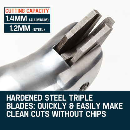 Pneumatic Metal Shears - Air Tin Snips for Steel & Aluminium Sheets, 1.3 kg