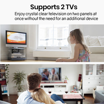 Outdoor 360° Rotating Digital TV Antenna with Signal Booster & Remote Control